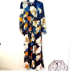 Meghan Leilani Floral Long Sleeve Maxi Dress Tall